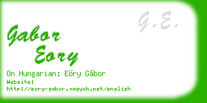 gabor eory business card
